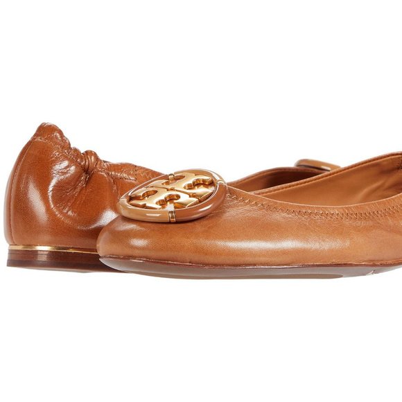 Tory Burch Multi-Logo Ballet Flats Tan 9.5 10 - Picture 10 of 11